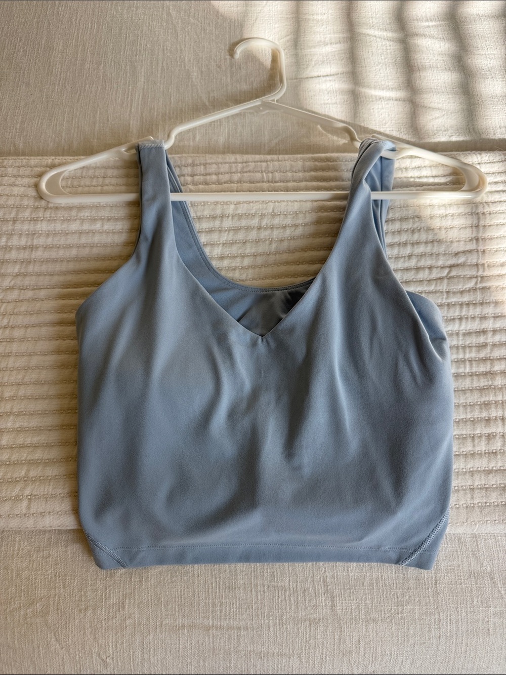 lululemon athletica Soft Blue V-Neck Tank Bralette